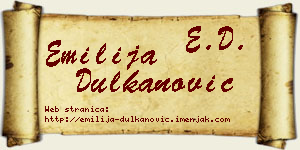 Emilija Dulkanović vizit kartica